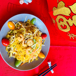 Nouilles fine sautées façon Singapour