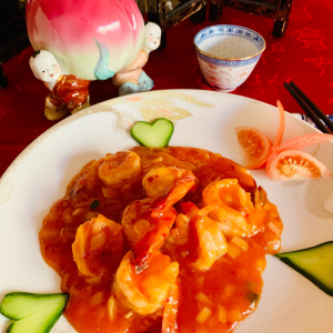 Scampis Ming Chia à la sauce piquante (spicy)