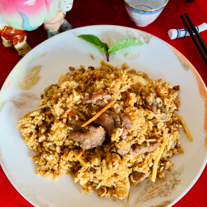 Riz sauté au  boeuf