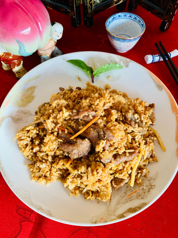 Riz sauté au  boeuf