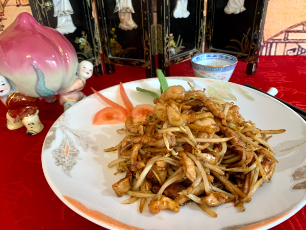 Emincé de porc aux scampis