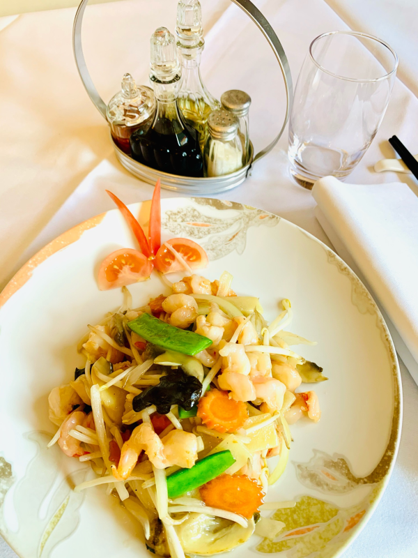 Scampis sautés aux légumes