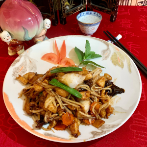 Poulet sauté aux légumes