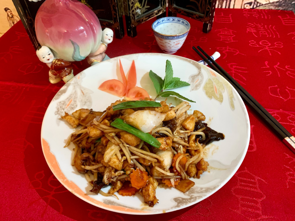Poulet sauté aux légumes